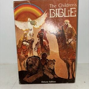 The Children's Bible Golden Press Special edition Faux leather 1974 With Case